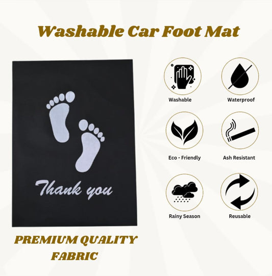 Biowaste Solution Eco-Friendly Washable Car Foot Mat - Reusable Alternative to Paper Mats | Made in India | Universal Fit for Cars, SUVs, Cabs & Buses - (Pack of 8)|B0DPXXCBGB
