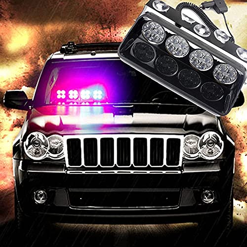 Automaze 16 LED Flasher Strobe Light with Flashing Modes, Police Car Emergency Light | for Police Car | (Red Blue)|B09DPV77DZ