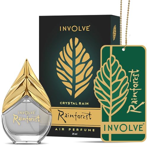 Involve Rainforest Premium Edition – Crystal Rain Car Perfume | Luxury Air Freshener Spray – 25 ml | Long-Lasting Fine Fragrance | Car Accessories interior | Car accessories 2025|B0FQPD59H7