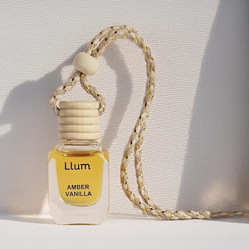 Llum Amber Vanilla Hanging Car Air Freshener |10ml, Pack of 1 |Luxury, Organic Toxin-Free Perfume |Interior Accessory for fresh Aroma |Long Lasting Fragrance, liquid|B0DDQ7C2VT