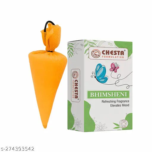 CHESTA FORMULATION Camphor Cone (Bhimsheni And Golden City Fragrance) For Room, Car and Air Freshener & Mosquito Repellant Pack Of 2